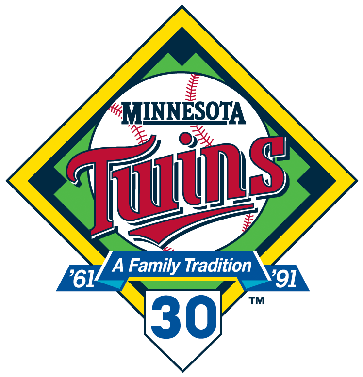 Minnesota Twins 1991 Anniversary Logo vinyl decal